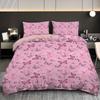 3-Piece Pink Butterfly Printed Coreless Bedding Set, Soft And Comfortable, Suitable For Various Sizes Of Dormitory Bedrooms