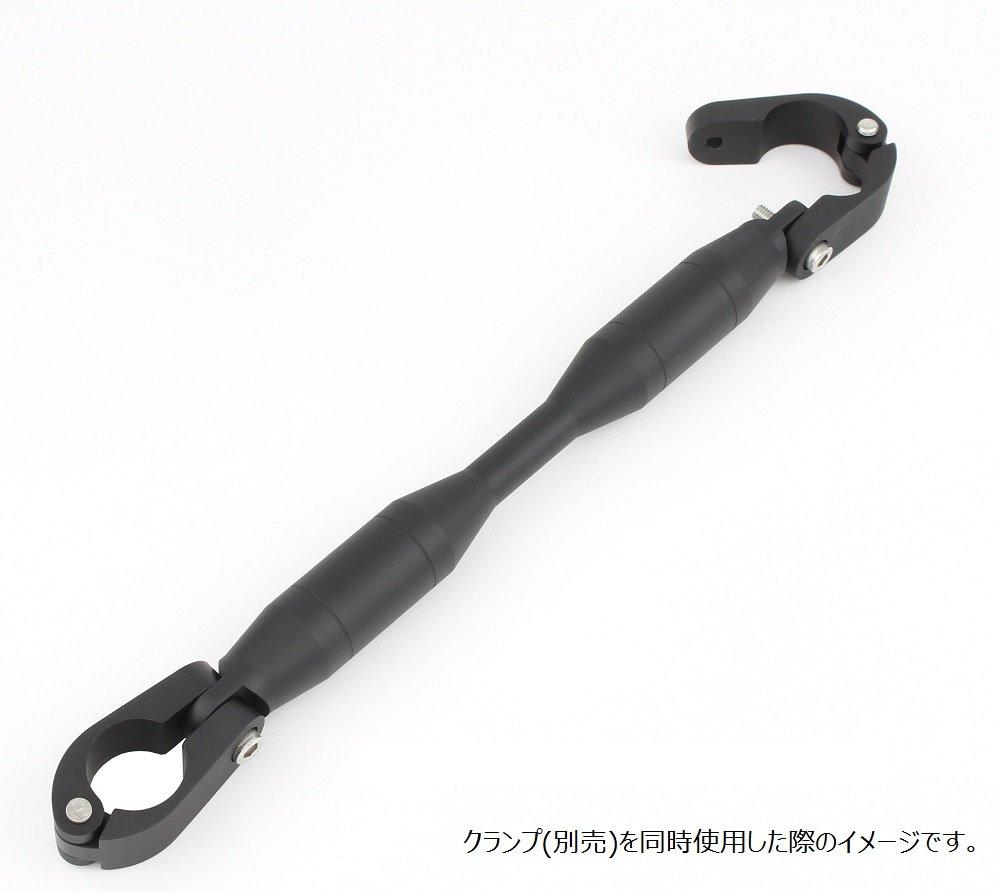 POSH FAITH Motorcycle Handlebar Brace Shaft Type 2 for Superbike Super Rover and Low Ride Bars Matte Quick Bars, Bars, Secondary, 206mm, Black,