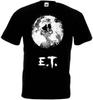 E.T. Extra Terrestrial V8 T-shirt Black Movie Poster All Sizes S5XL