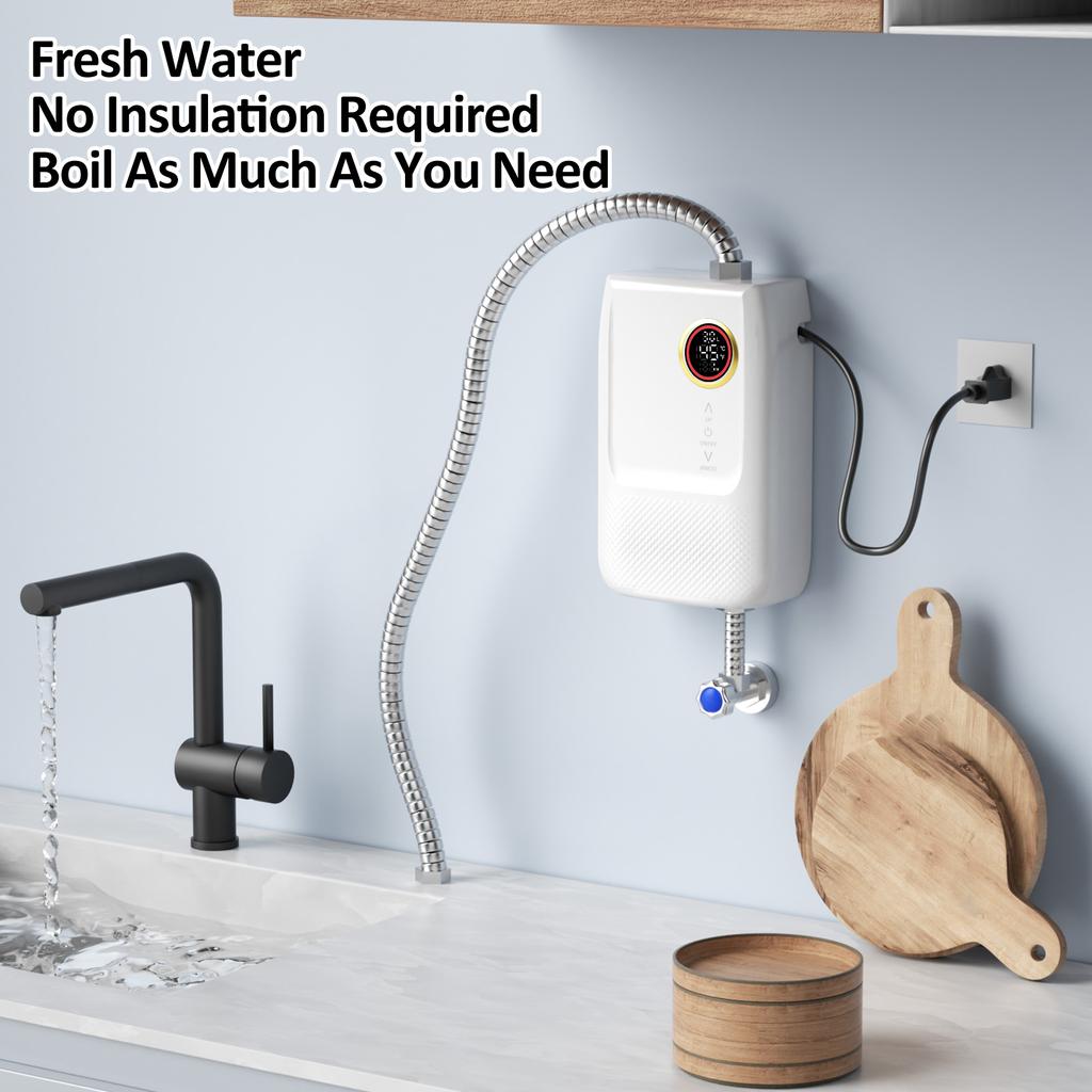 Mini Electric Instantaneous Water Heater 110V 3000 W Electric Water Heater with Digital Screen