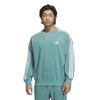 Adidas Crew JUP87 Powder Teal Size 3L ESS+ 3-Stripes Sweatshirt, Men's (KB3664),