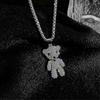 New Necklace Women's Crystal Chain Love Pendant Children's Jewelry Girl's Gift
