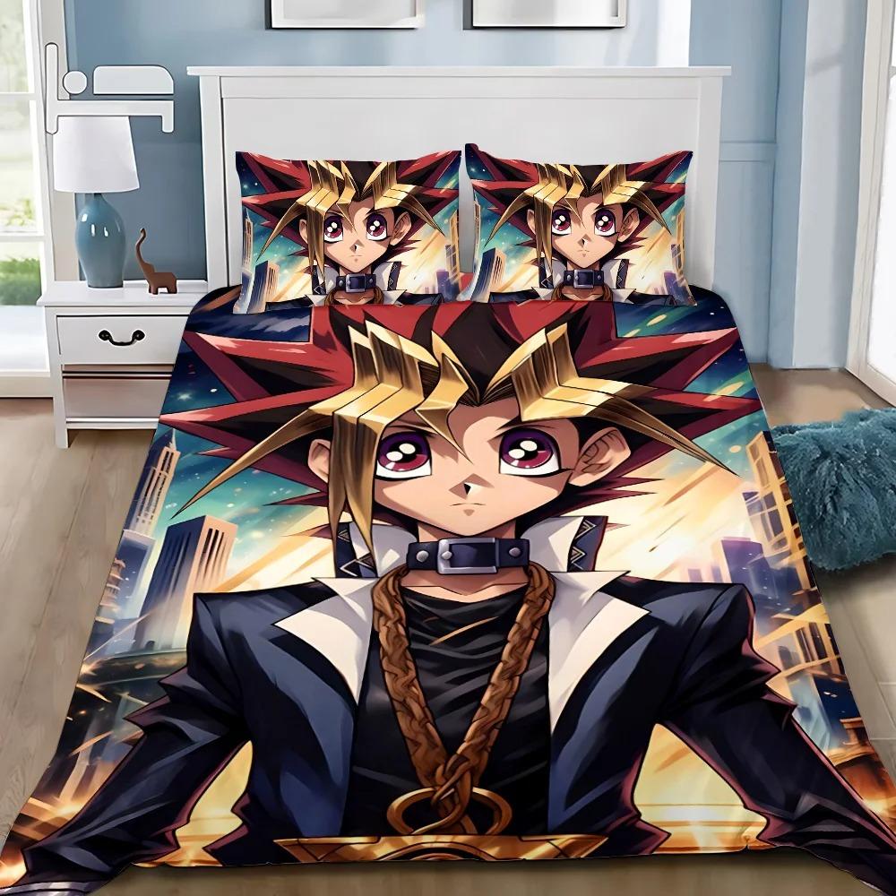 3D Print Yu-Gi-Oh MONSTER CARD Anime Bedding Set Duvet Cover Bed Set Quilt Cover Pillowcase Comforter king Queen Size Boys Adult