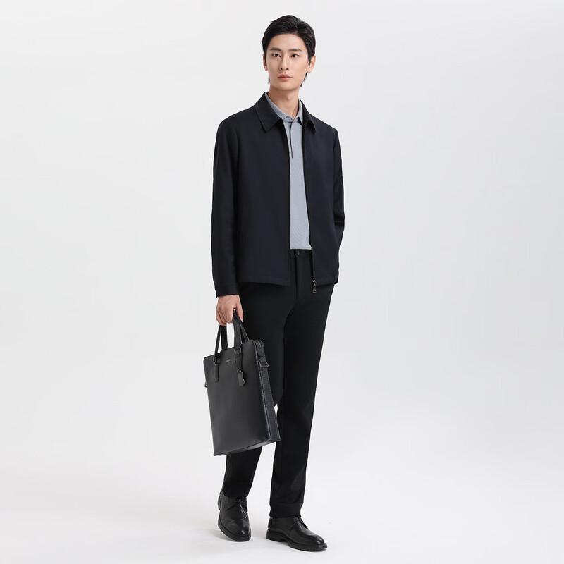 Lan Deng Men's Windproof Anti-Wrinkle Lapel Executive Jacket
