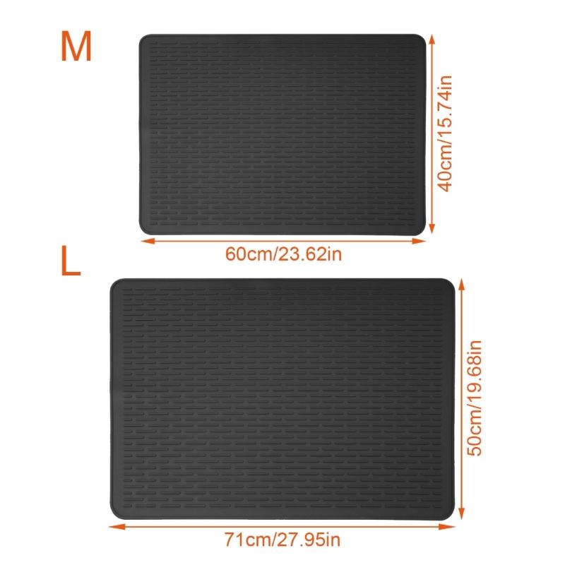 Flexible Water Drainage Silicone Dining Mats Heatproof Surfaces Guards For Utensils And Dishes