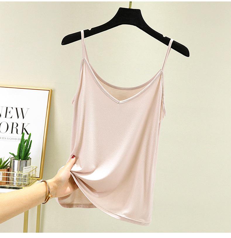 Women's Modal Sleeveless V-Neck Thin Vest for Spring/Summer