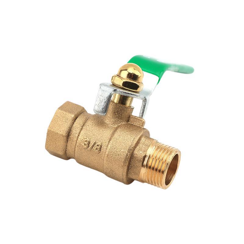 Thickened Copper Ball Valve 1/4" 3/8" 1/2" Double Male Thread, Pagoda Pneumatic Air Pump Bleed Valve