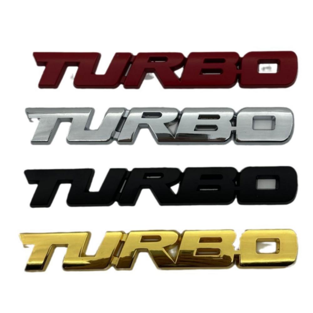 9.7 * 1.1CM Car 3D zinc alloy metal turbocharged TURBO car logo sticker for automobiles