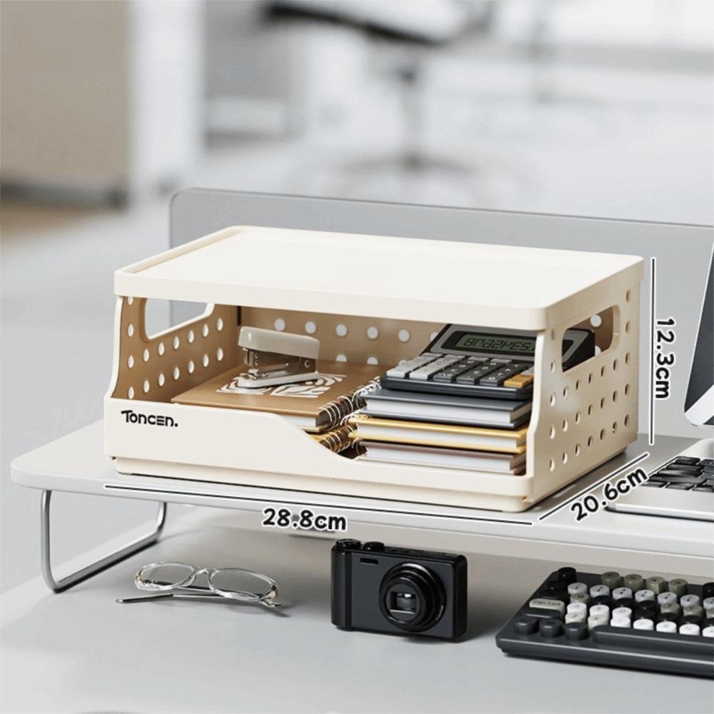 Pegboard Foldable Desktop Bookshelf Plastic Drawer Organizer Desktop Storage Shelf Student Study