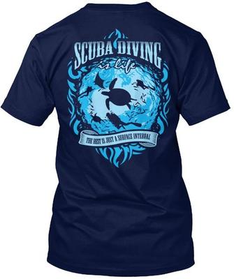 Scuba Tauchen ist Leben T-Shirt Hergestellt in den USA Größe S bis 5XL Unisex T-Shirt