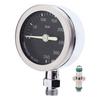 Diving Pressure Gauge Metal Accurate Luminous Night Glow Scuba Diving Pressure Gauge for BCD Underwater Diving Black