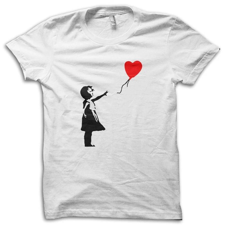 Banksy Balloon Heart Shirt Street Art Urban Graphic T-Shirt M5551 M