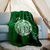 1pz Coperta Morbida in Flanella Stampata con Stemma del Celtic Football Club per Camera da Letto Adulti Soggiorno Divano Campeggio Viaggio Regali per Fan Regali di Natale