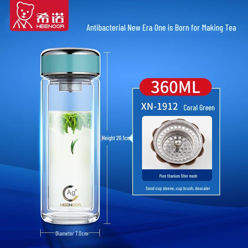 Xinuo Double-Layer Anti-Scald Glass Cup