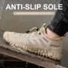 Men Summer Work Shoes Breathable Steel Toe Safety Shoes Men Work Sneakers Puncture-Proof Indestructible Shoes Safety Footwear