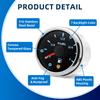52mm Fuel Level Gauge With Alarm Light 0~190 Ohm 240-33ohm Fuel Tank Meter For Marine Car Boat Yacht Digital Oil Fuel Indicator