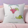 Hot MMmargarita Cocktail Arted  Pillow Cover Sofa Cushion Cover Home Room Decoration Children Gift