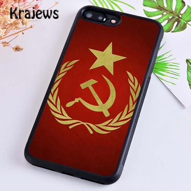 Krajews New Style Russia Soviet Flag Phone Case Cover For iPhone 17 Air 16 15 14 plus 11 12 pro max coque Fundas