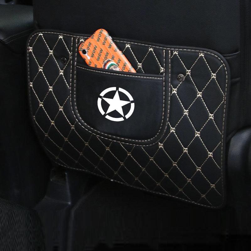 

Cup Holders 1Pcs Car Seat Backrest Protection Anti-kick Mat For Jeep Wrangler Renegade Compass Grand Cherokee Patriot Rubicon Li
