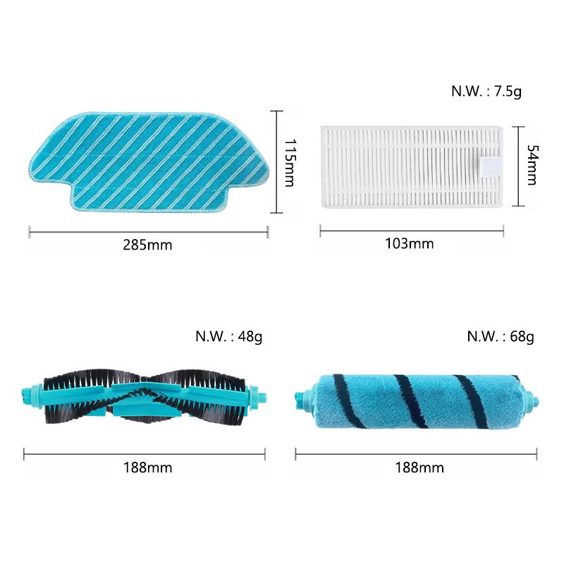 For Cecotec Conga 4090 4490 4690 5090 5490 6090 Robot Vacuum Cleaner Parts Roller Main Side Brush Hepa Filter Mop Rag Accessory
