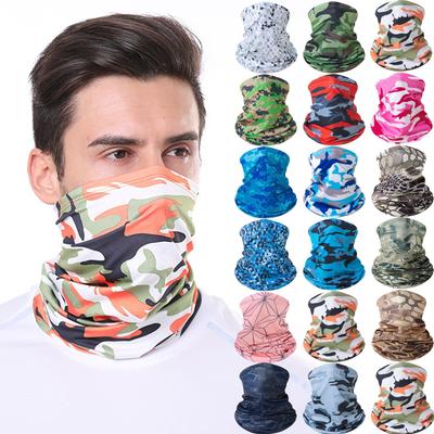 Maschera da ciclismo con parasole estivo, per pesca all'aperto, anti-ultravioletti, con stampa mimetica, protezione solare, sciarpa da collo