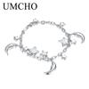 Various Designs Moon Star Stainless Steel Waterproof Adjustable Bracelet Dainty Pendant Necklace Hypoallergenic Fashion Accessories for Women