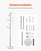 VEVOR Coat Rack, Freestanding Coats Rack Stand with Stable Marble Base & 8 Hooks, Free Standing Hall Coat Tree for Entryway, Bedroom, Office