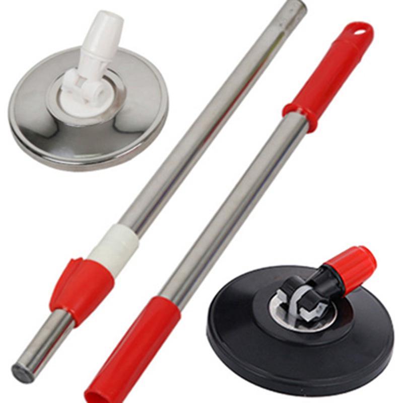 Effort-Saving Telescopic Spin Mop Pole - Stainless Steel, Hand-Free, Extended, and Thickened