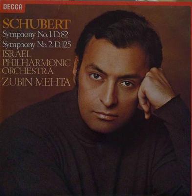 LP-skiva FRANZ SCHUBERT : ZUBIN MEHTA, ISRAE - Symfonier nr. 1 Och Nej. 2 SXL6892 Decca 1979 Storbritannien Klassisk Begagnad