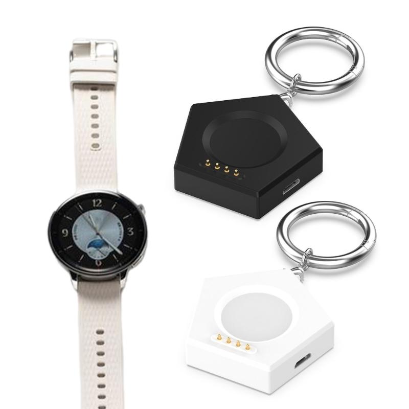 Portable Keychains Charger Base Tiny  USB Type C Input Safety Defense  Fast Charging Base PVC for  Watch X2 Mini