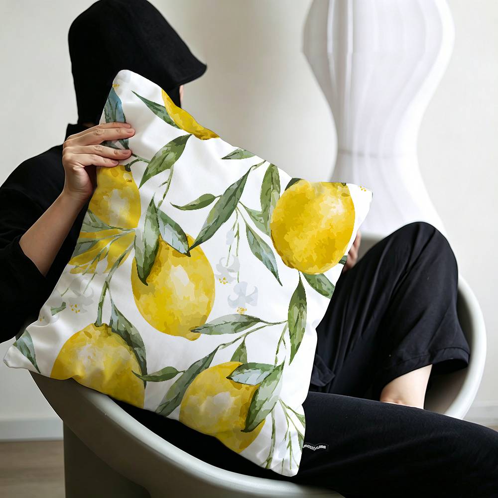 Fruit Lemon Pillow Cover for Bedroom Room and Living Room Sofa Decorative Cushion Cover