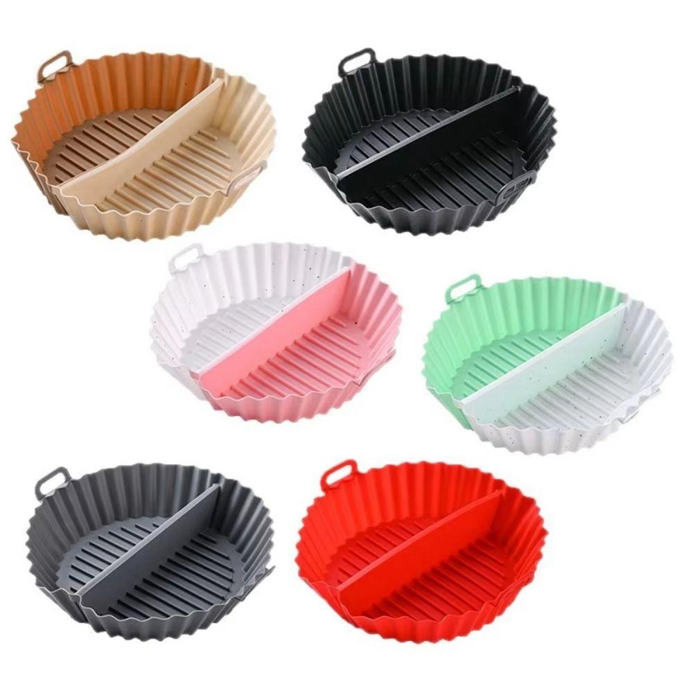 Food Grade Silicone Baking Tray Creative Circular Oven Mat Silicone Air Fryer Liner Air Fryer Use
