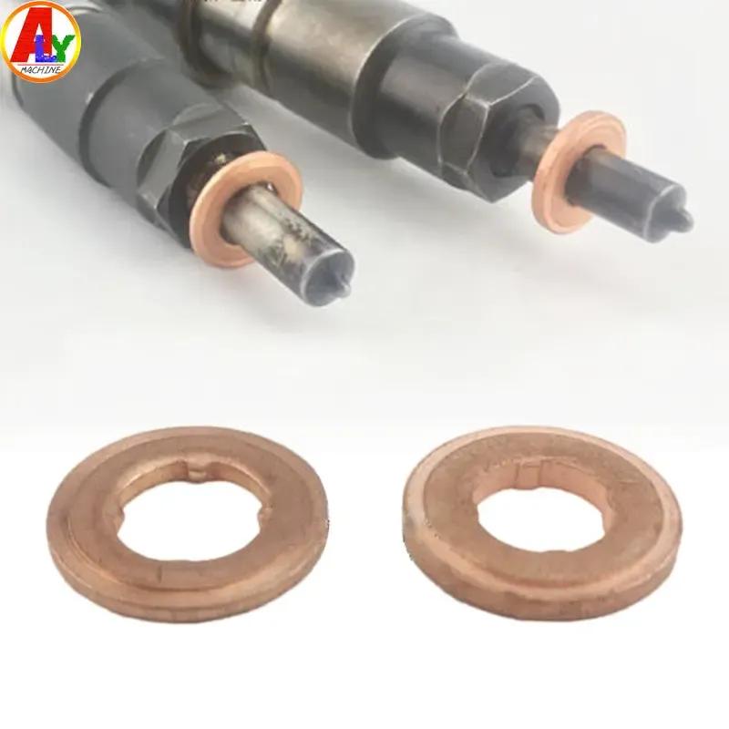 Free Ship! ALYTEST 50PCS 7x15mm Common Rail Injector Nozzle Copper Pad Gasket for Diesel  Sealing Repair Tool Parts