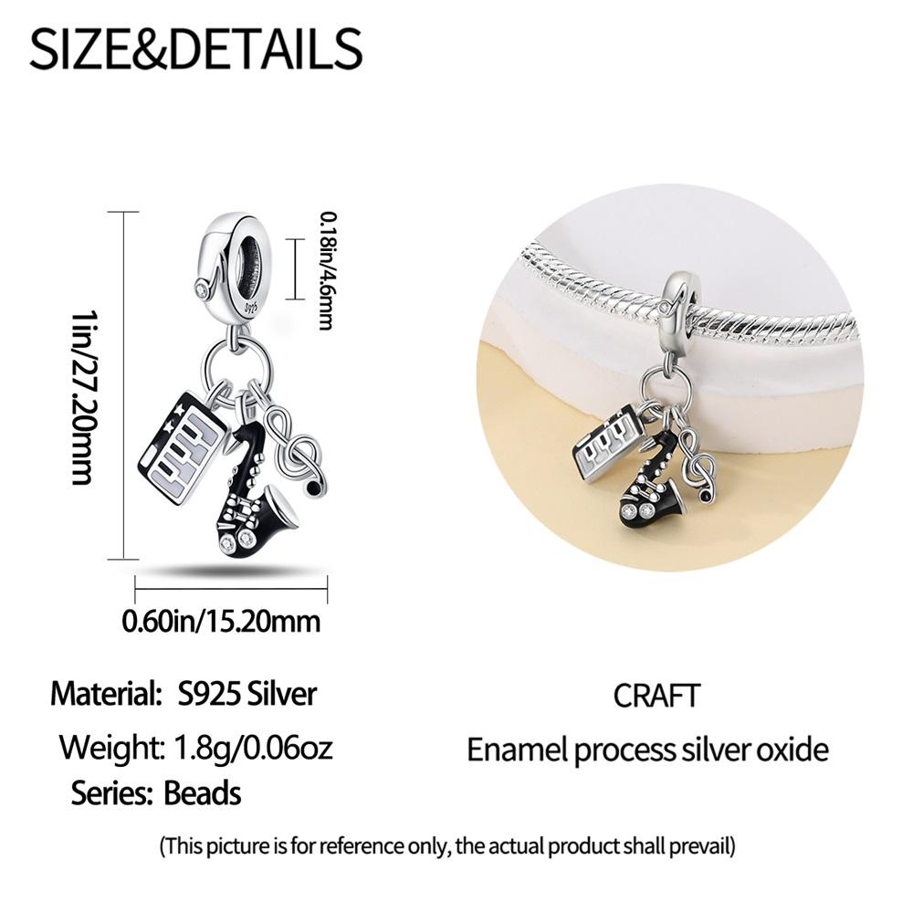 Keyboard Notes Charms Copper Original Beads Fit Originalcharms Bracelet Beads Jewelry Gifts For Women