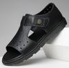 Fashion Genuine Leather Men Roman Sandals Luxury Open Toe Flat Casual Shoes Male Comfor Soft Beach Shoes Fashion Designer Men Sandalias