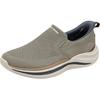 Skechers Slip-Ins Comfortable Walking Shoes Easy On And Off Lightweight Breathable Low Top Casual Shoes Men sneakers Gray Brown 211085-TPE