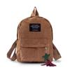 Women Mini Corduroy Backpack Female Soft Canvas Fabric Shoulder Bag Ladies Cute Small Travel Bags Backpack For Teenage Girls