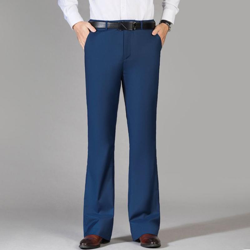 Men's Plus Size Flared Dress Pants Business Office Trousers