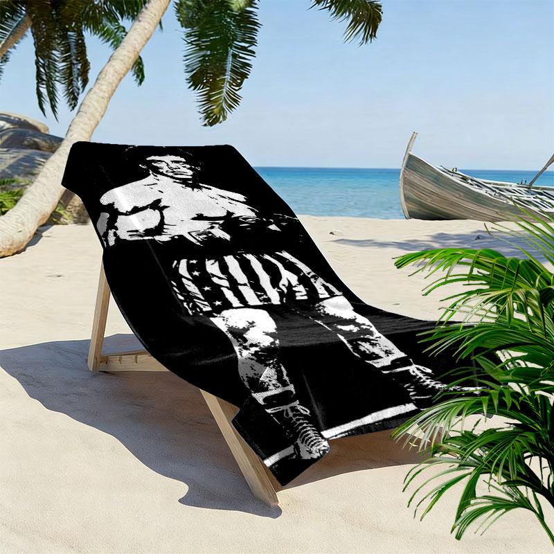 Boxer Patriotic Shorts Print Beach Towel Large Soft Quick Dry Towel For Beach Camping Swimming
