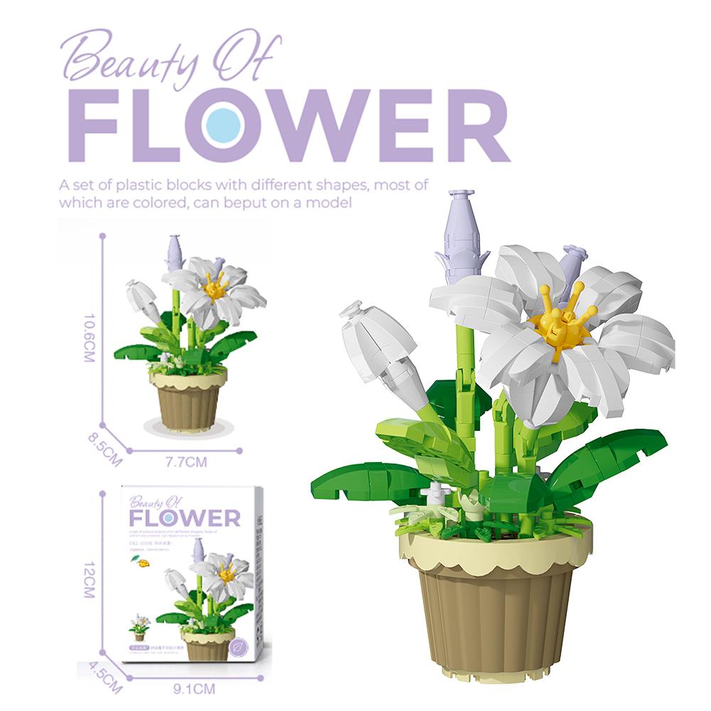 

Puzzle Block Toys Potted Building Blocks Simulate Succulent Flower Bouquets Eternal Flowers Home Decoration Christmas Gifts
