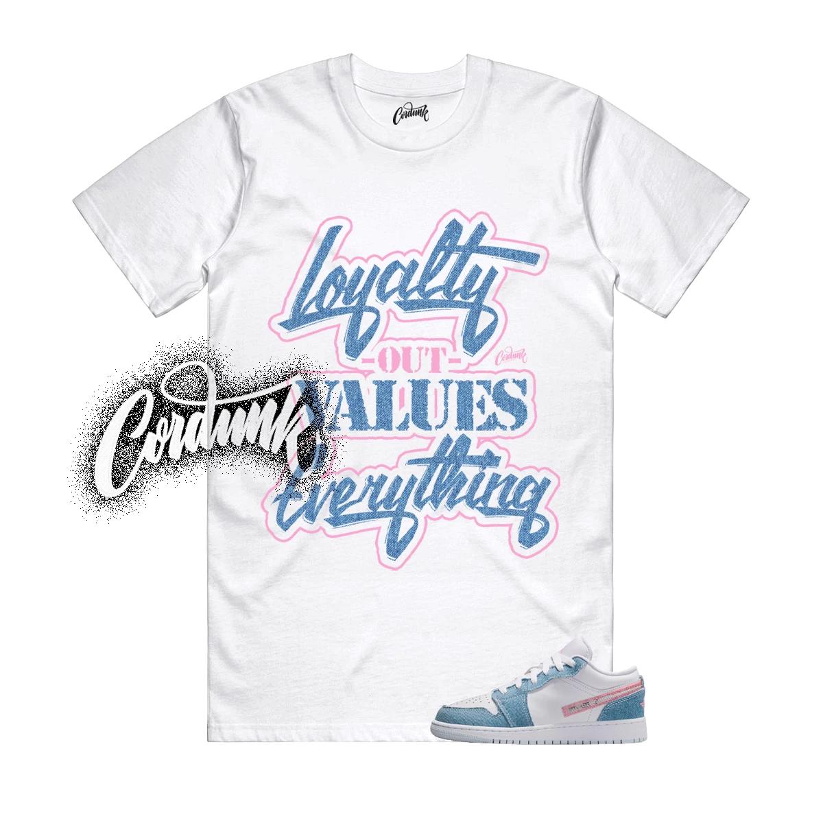 1 Cobalt Bliss Denim White Pink Glow Low T Shirt Match LYLTY 2XL