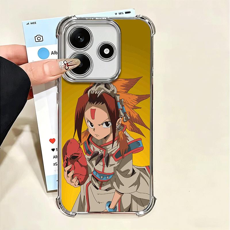 Anime Shaman King Plating Phone Case For Xiaomi Poco X5 X6 X7 X8 Pro Max F8 Ultra F7 M8 M7 M5S Redmi 15C 15 14C 13C 13 X3 12C F6