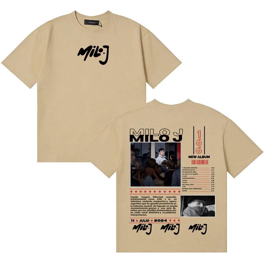 Rapper Milo J 166 New Merch Pop T Shirt Unisex Women Fashion Tshirt Gothic Cotton Casual Oversized Short Sleeve Tshirts Fans Gift