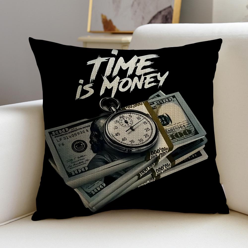 Sharp TTime is MoneyS Cushion Cover Breathable and skinfriendly linen pillowcase square removable and washable cushion