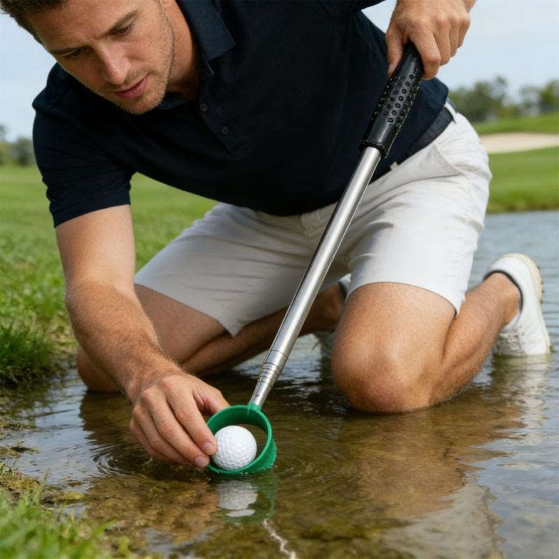 Portable Golf Ball Grabbers Pickup Tool Aluminum Alloy Golf Ball Grabbers Telescopic Ball Retrievers Easy to Use