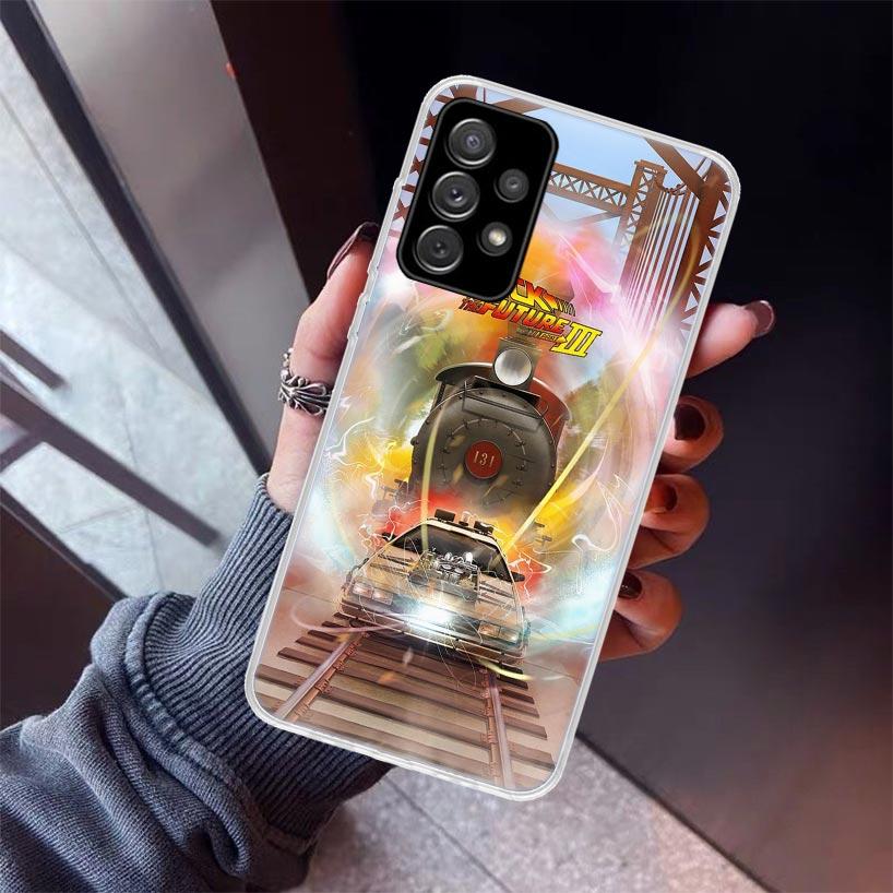 Back To The Future DeLorean Time Machine Phone Case For Samsung Galaxy A17 A57 A37 A16 A26 A36 A56 A15 A25 A35 A55 A14 A13 A54 A
