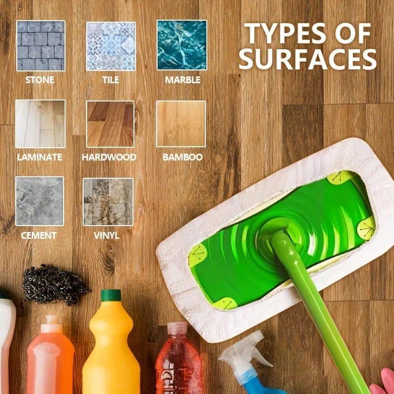 1 piece set of green mop cloth with strong water absorption and washability, suitable for home kitchens