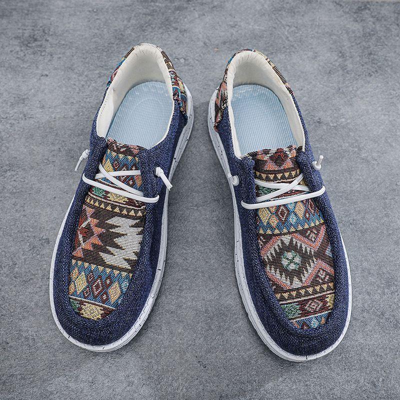 Fashion Men's Casual Shoes Low-Top Espadrilles Printing Flat Summer Sneakers Leisure Common Trends 2025 Price Classic Original Male Shoe