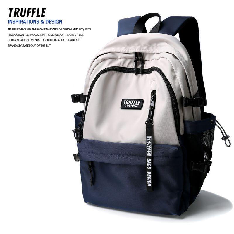 

Трюфельный Модный Рюкзак Мужской Модный Рюкзак для Ученика Средней Школы Женский Рюкзак для Компьютера Дорожный Рюкзак для Студента Колледжа (Upgrade) SJWD-dark blue with rice lime