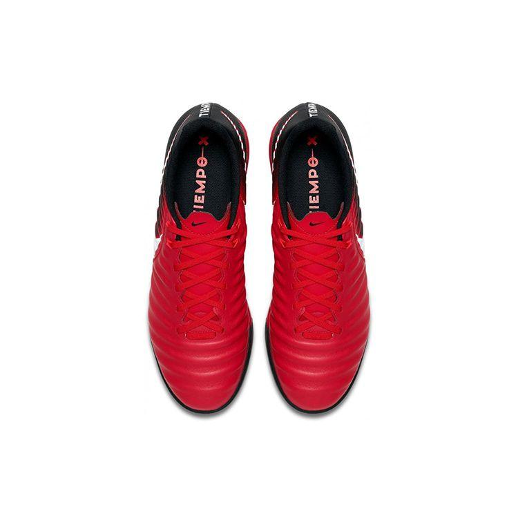 Nike TiempoX Ligera 6 Round Toe Lace-Up TF (Rubber Studs) Slip-Resistant Durable Soccer Shoes Men Sneaker Red Black 897766-616